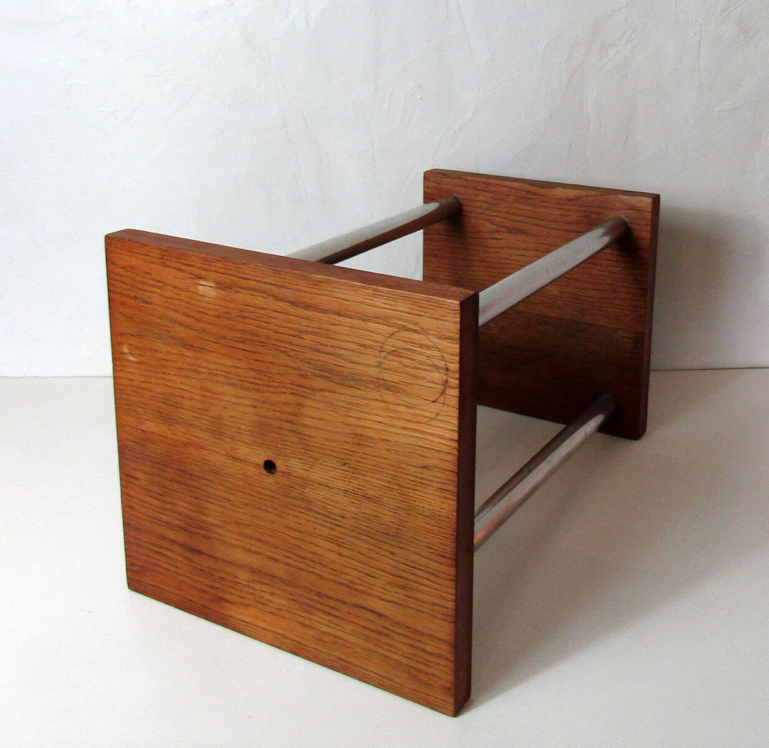 Table harness solid wood chrome dyed steel vintage