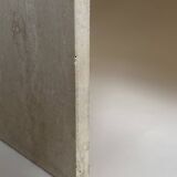 Travertine eye-shaped coffee table