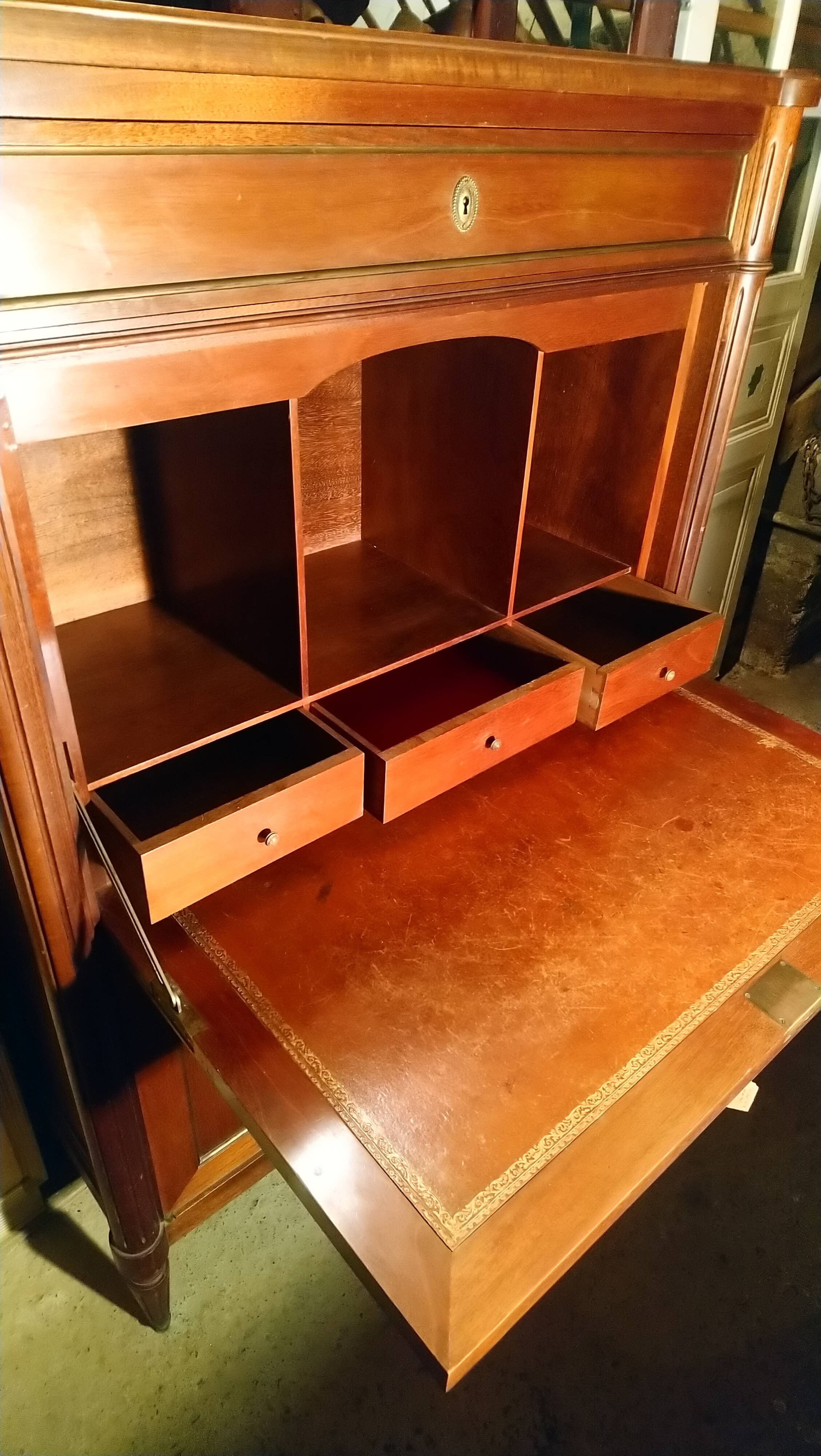 English-style solid wood secretary.