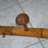 Antique turned wood coat rack imitation bamboo