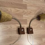 Pair of modular wall lights, Scandinavian design, 1950s.