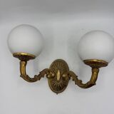 Double gold wall light