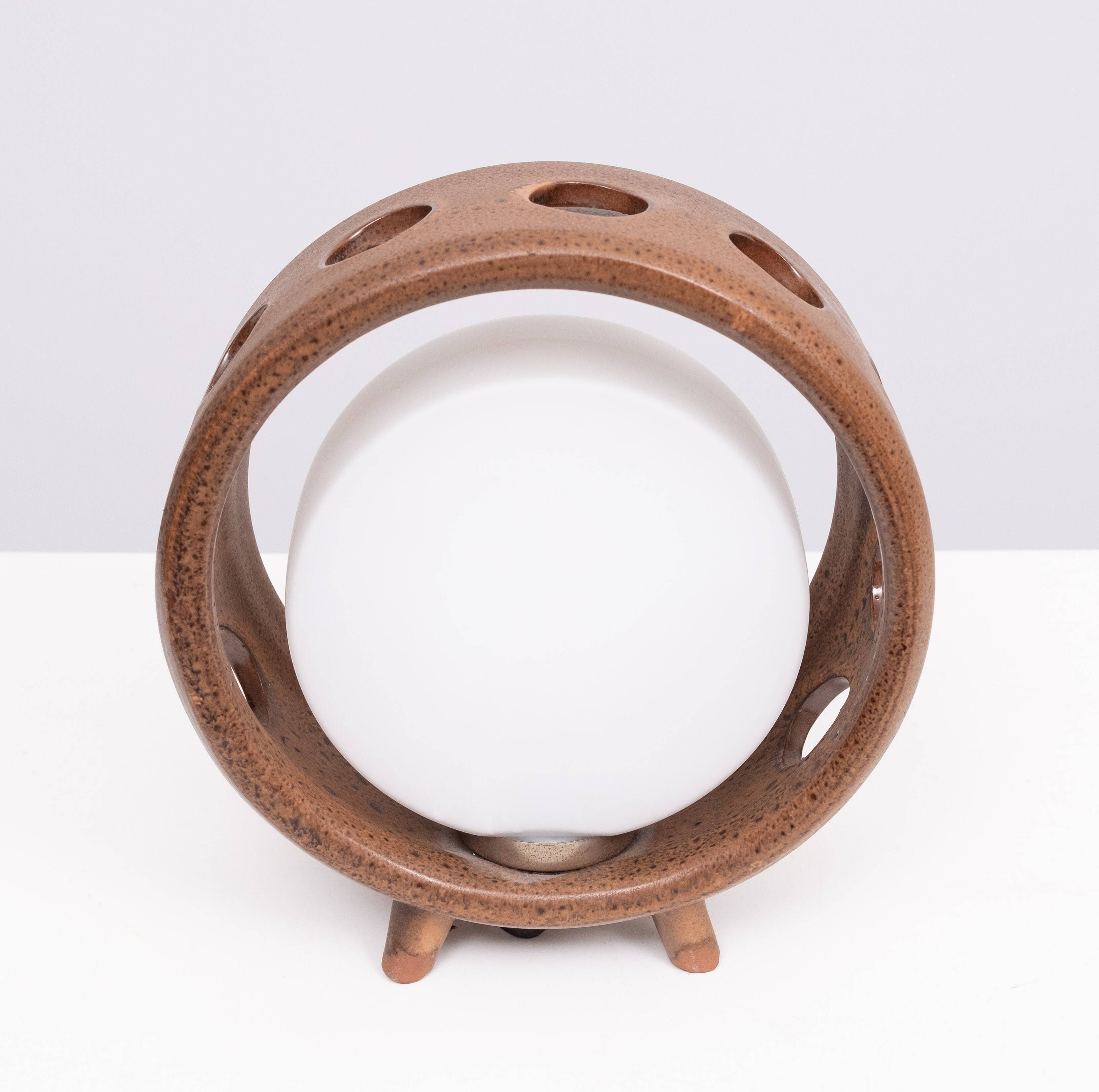 Round Ceramic Table lamp .1960s Germany