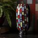 Large modernist ceramic art vase in vintage black glazed from 1950-1970.