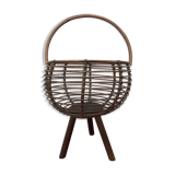 Vintage tripod sewing basket