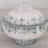 Vegetable soup tureen Old earthenware Saint Amand and Hamage Model Marceau