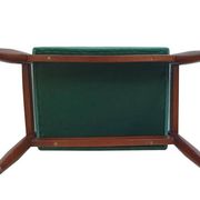 Pair of vintage green velvet stools, mid-century, Edmund Homa, 1960s