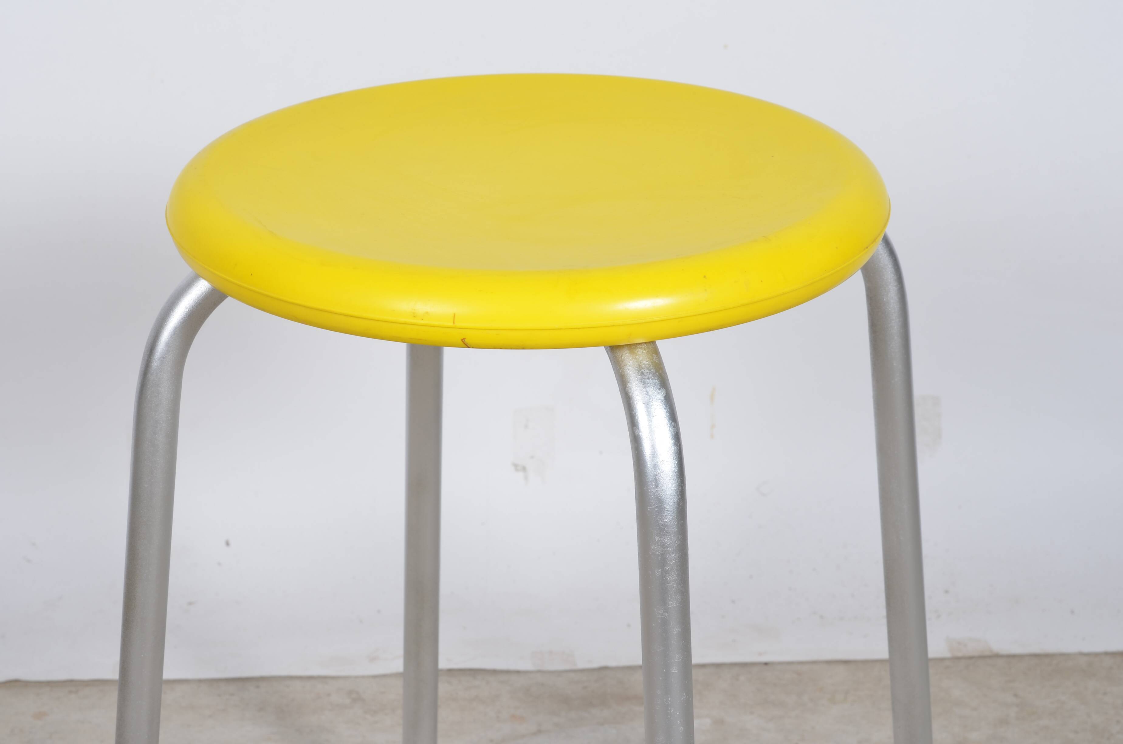 Yellow bakelite stool