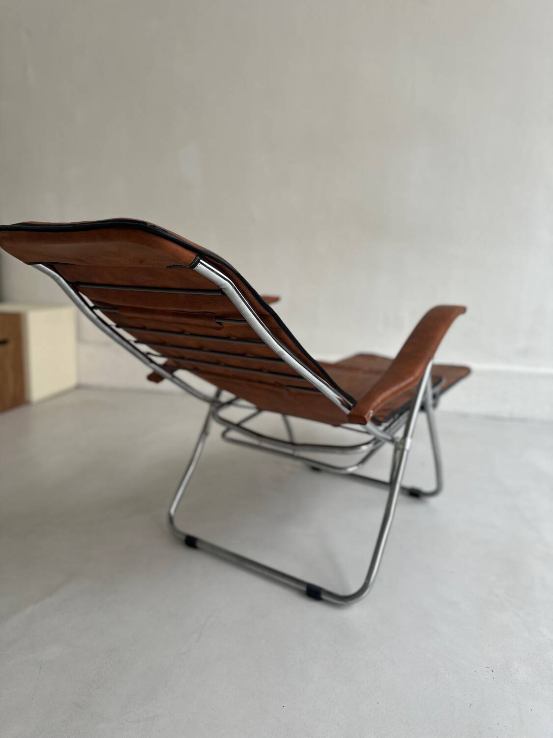 Authentic vintage reclining armchair