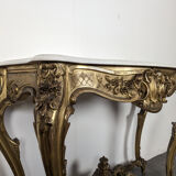 Console en bois doré époque Napoléon III