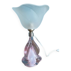 Lampe chevet tulipe pâte - rose