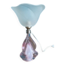 Lampe chevet tulipe pâte de verre base verre moulé bulle rose dp 0723031