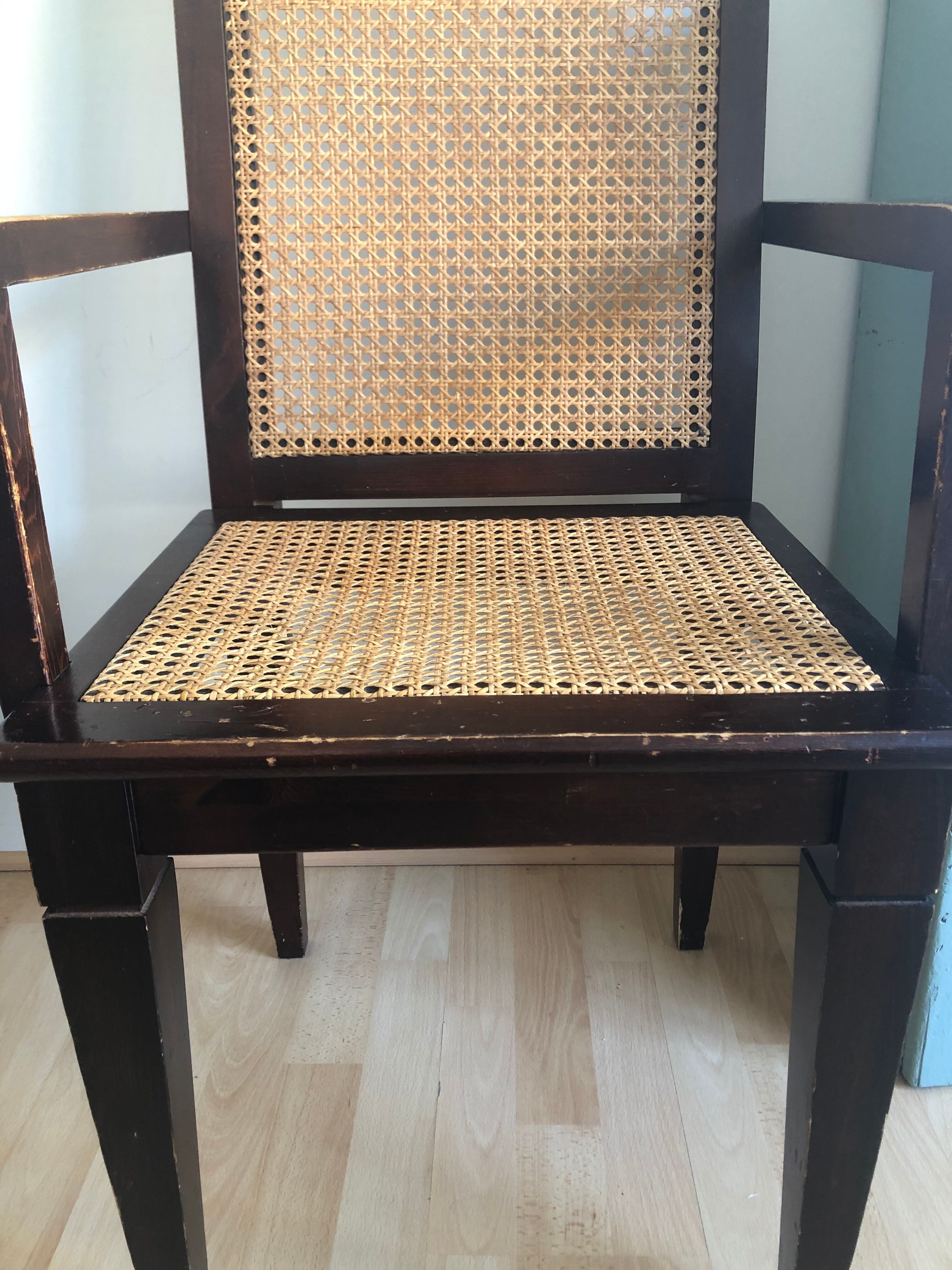 Fauteuil vintage cannage
