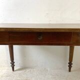 Old desk table with turned legs