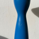 Blue and yellow turned wood lamp SCE 1990