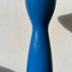 Blue and yellow turned wood lamp SCE 1990