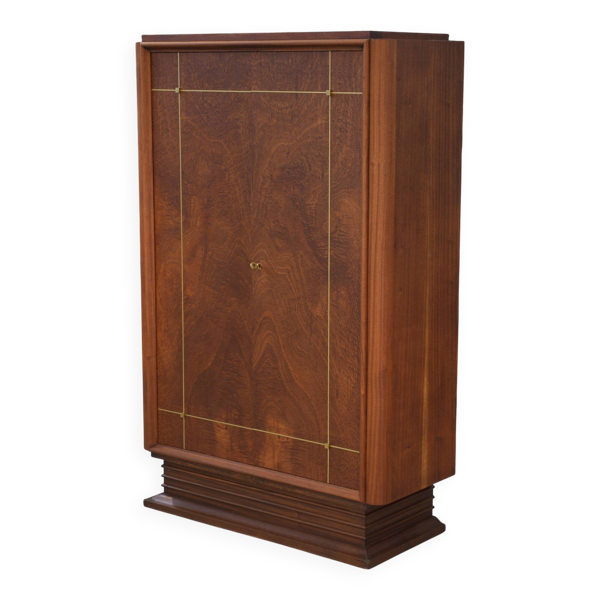 Armoire Art Déco en acajou mobilier d’art signé A. Bicchierini 1940’s