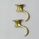 Gold-Colored Anodized Aluminum Coat Hooks, 1950s, Set of 2