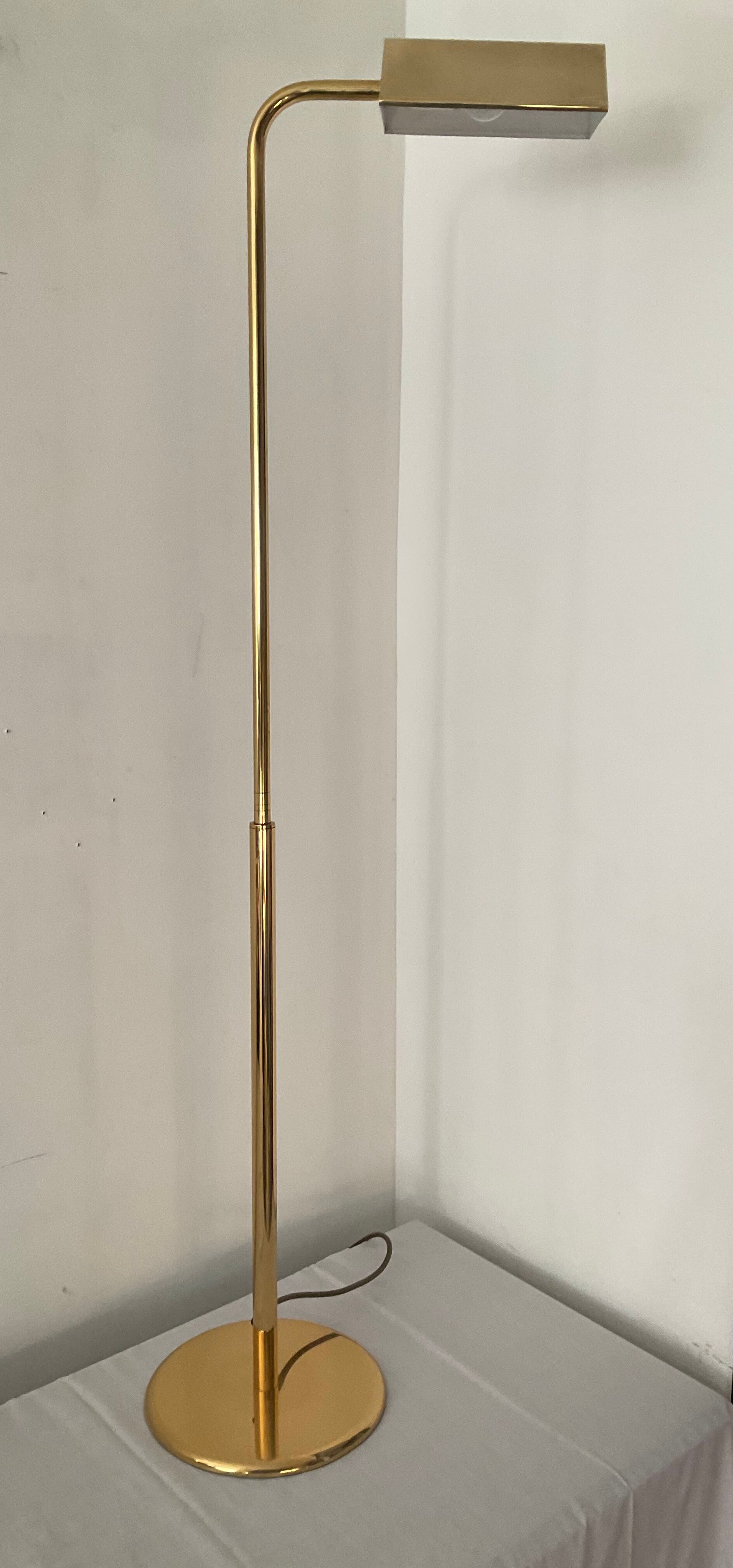 Floor lamp reader of the 70s in brass