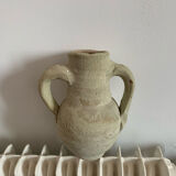 Vintage clay pot in minimalist style