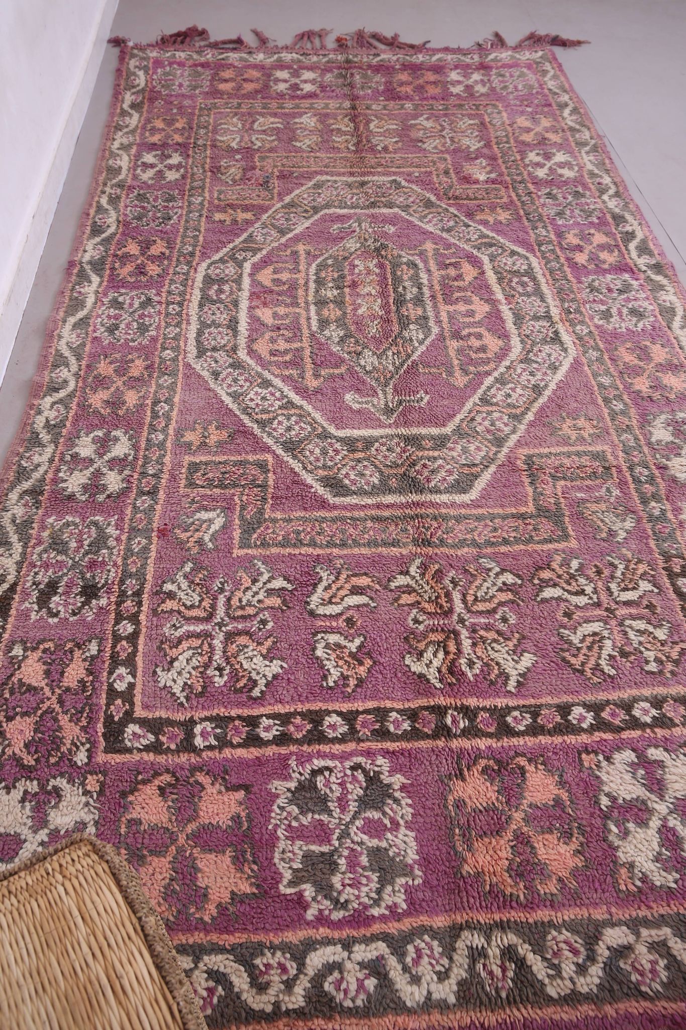 Large Vintage Moroccan Rug 178 x 362 cm - Berber Wool Rug - Handmade Rug