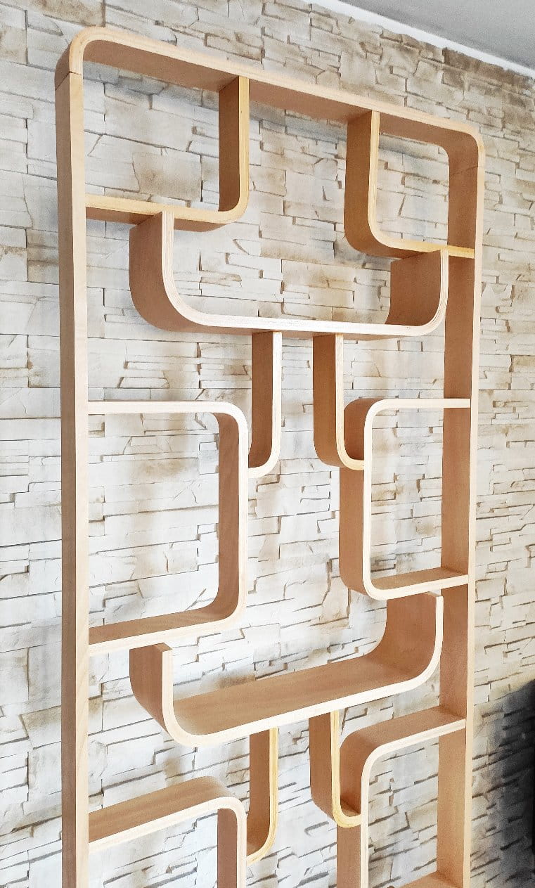 Ludvík Volák's wall from the 1960s, produced for the Czechoslovakian furniture factory Dřevopodnik Holešov