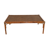 Table low rectangular rattan and caning