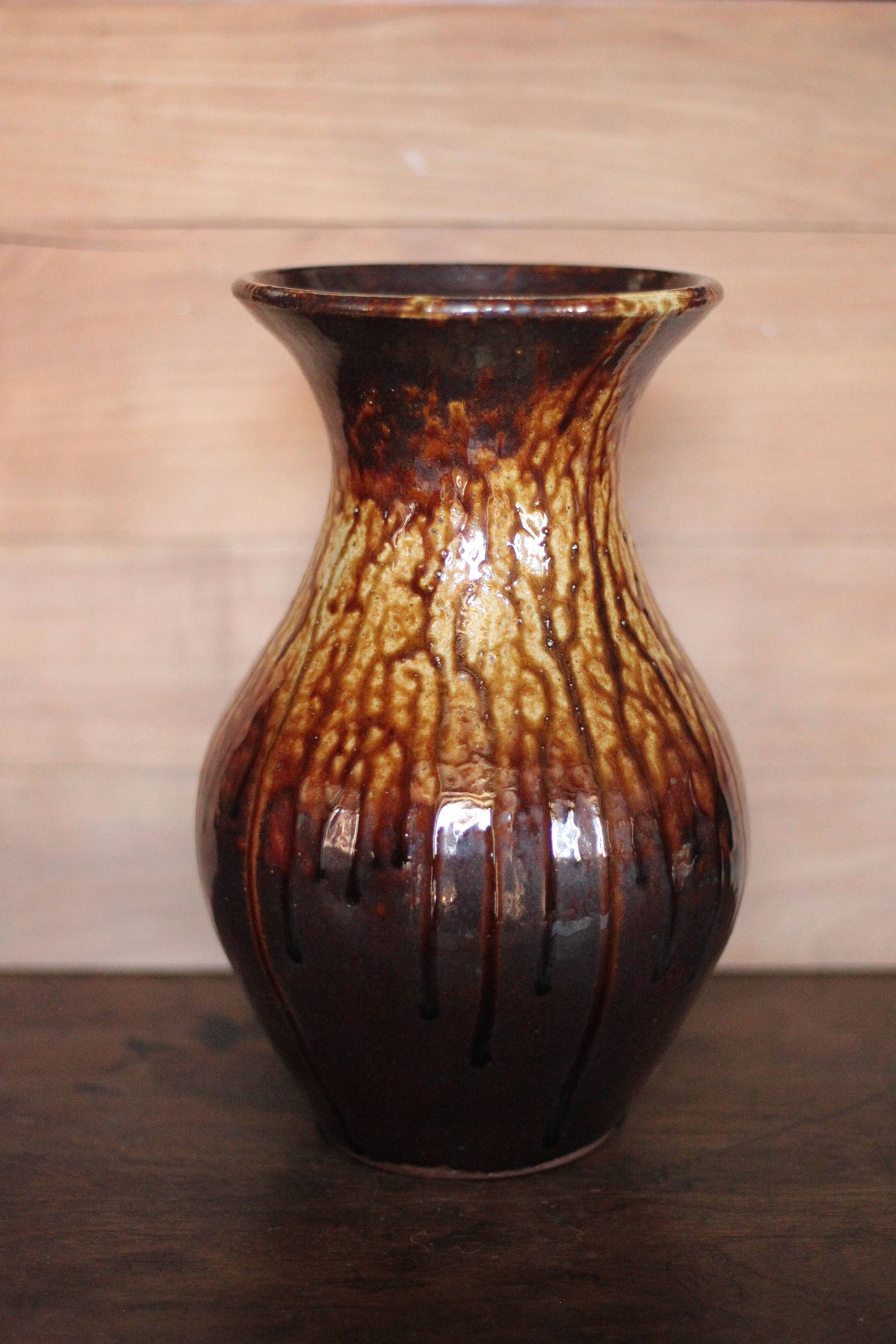 Grand vase en grès de Puisaye, Pascal Normand, vase vintage, déco intérieure