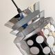 1970s chrome space age hanging lamp by massive, pendant light