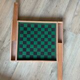 Old game of checkers and small horses