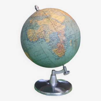 Taride terrestrial globe 1962 aluminum base