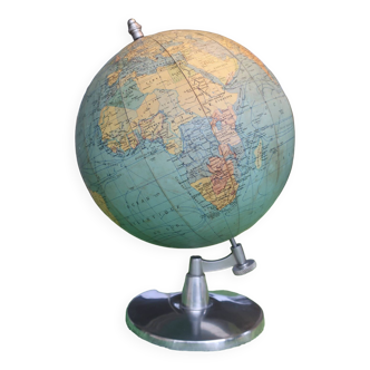 Taride terrestrial globe 1962 aluminum base