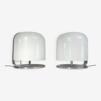 Luigi massoni, pair of model 4022 lamps from 1966