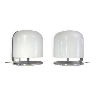 Luigi massoni, paire de lampes modèle 4022 de 1966
