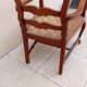 Fauteuil ancien louis philippe assise corde vintage