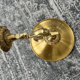 Swan brass wall lamp