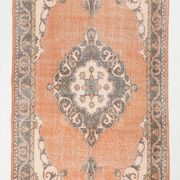 Pale Red & Brown Large Antique Turkish Rug, 157x299Cm