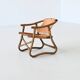 Espri safari chair in cognac leather and bamboo IKEA Sweden 1970