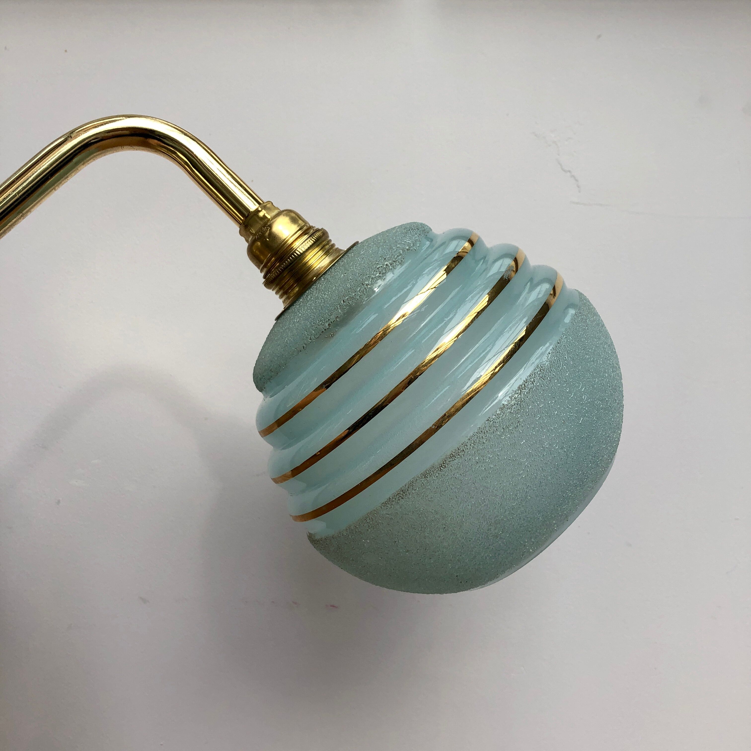 Sconce vintage globe in shortbread glass