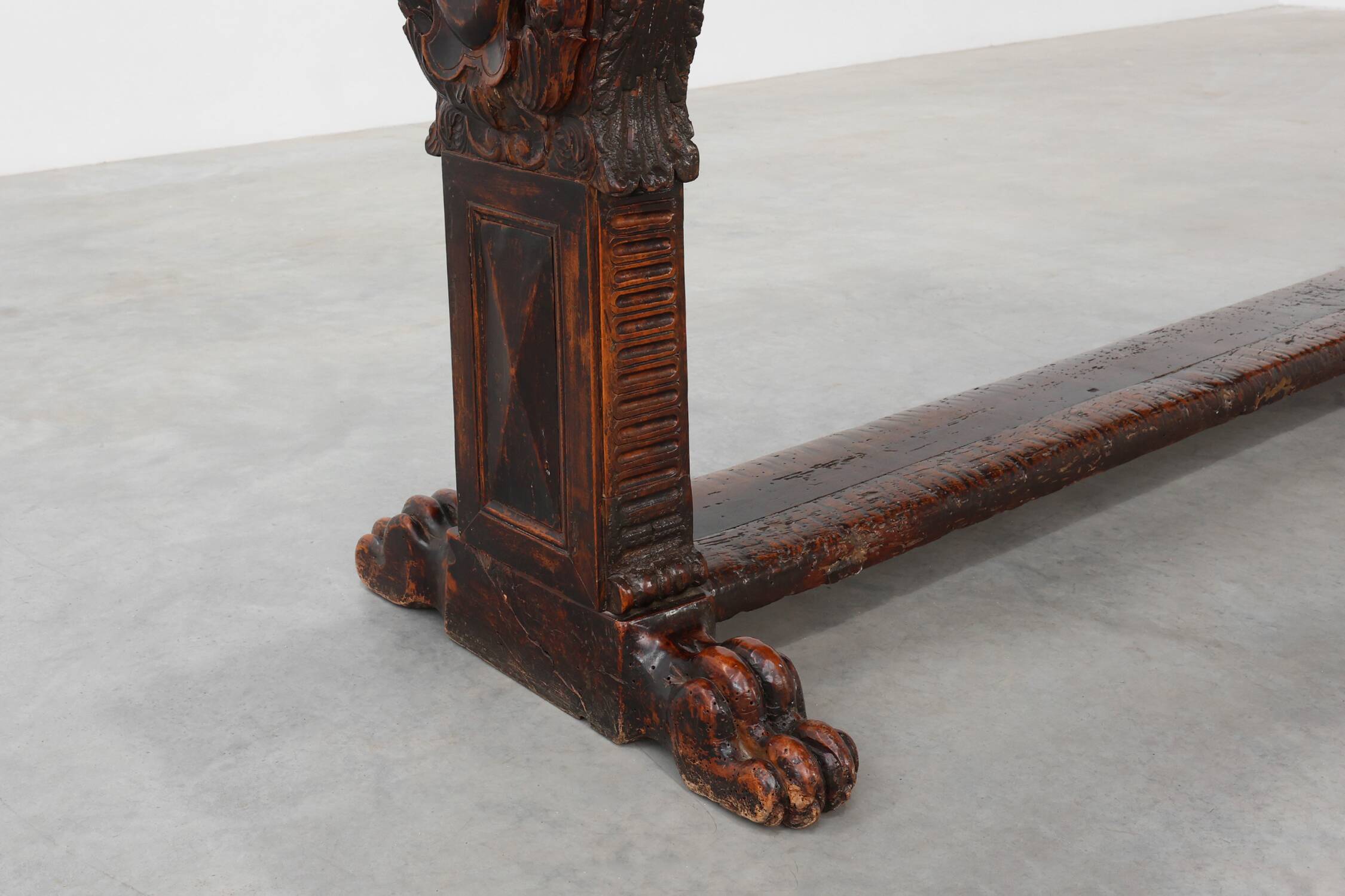 16th Century Renaissance walnut console table, Tuscan, Italy