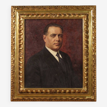 Tableau signé Angelo Garino et daté 1931, portrait d'homme