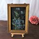 Petit cadre tableau bouquet de myosotis