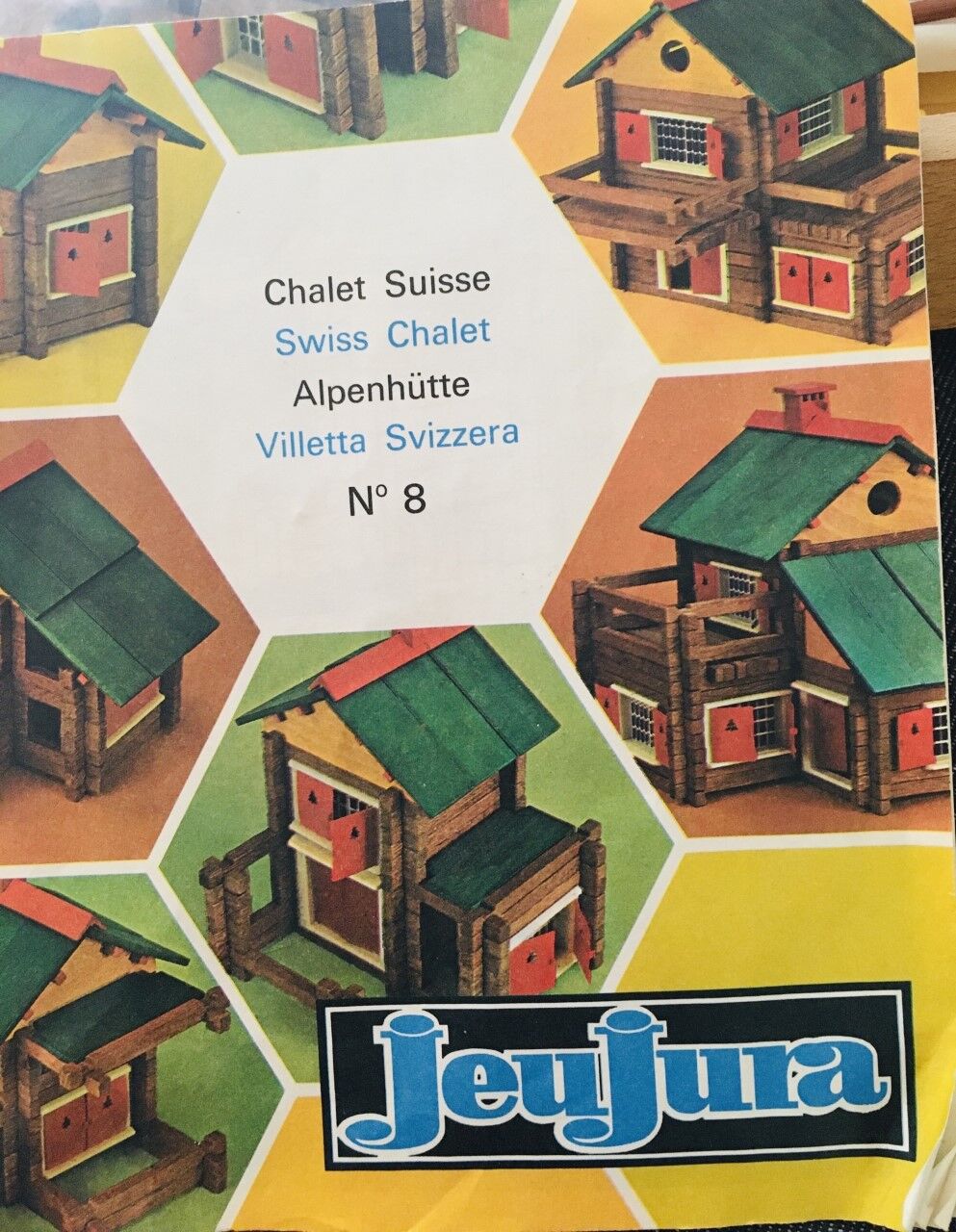 Old wooden construction game Jura Game "Chalet suise N°8"
