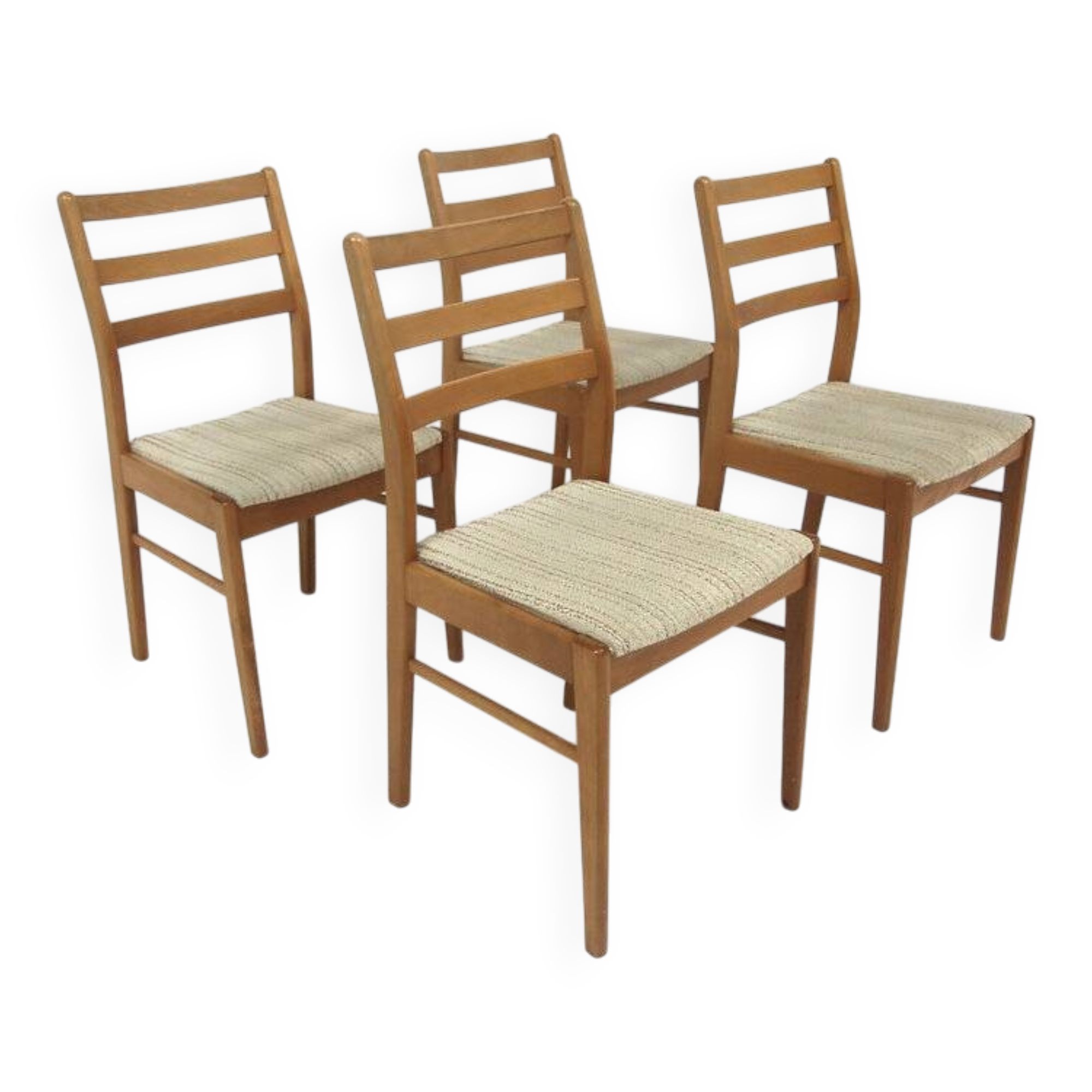 Set of 4 Scandinavian walnut chairs, Sweden, 1