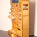 Xl vintage haberdashery 'tubor tubca' by poreye & fils - belgium - 1950's