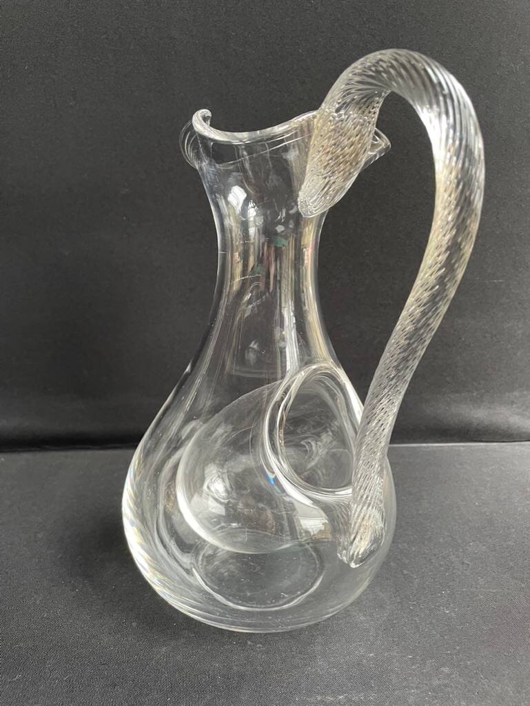 Orangeade pitcher with ice bag – Plain crystal – 19th century