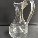 Orangeade pitcher with ice bag – Plain crystal – 19th century