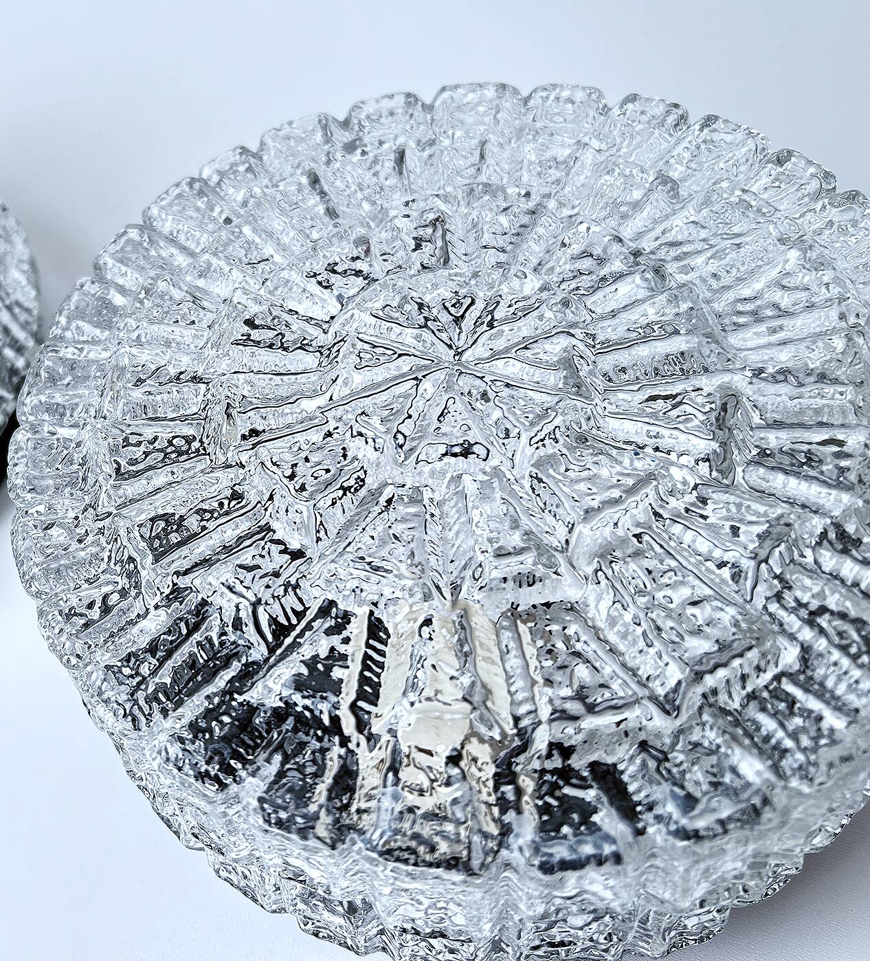 Vintage Brutalist Glass Sconce