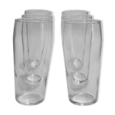 Set of 6 thin glasses of 13.8cm high