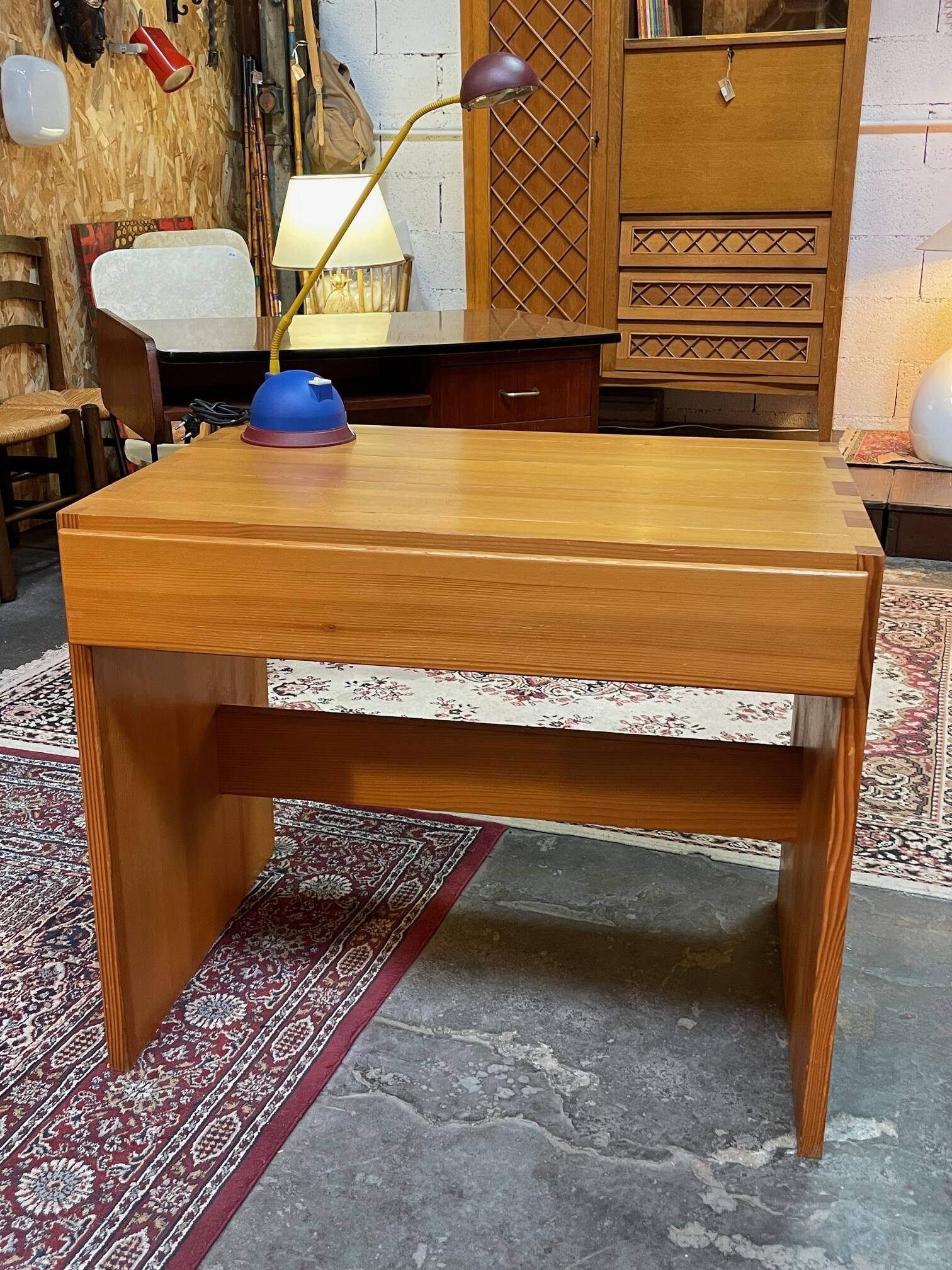 Bureau vintage design Roland Haeusler pour Maison Regain années 1980
